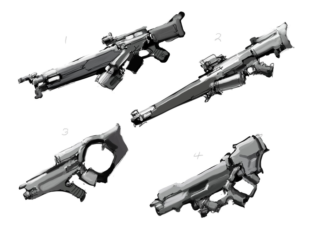 「a few gun shapes 」|Mike Doscherのイラスト