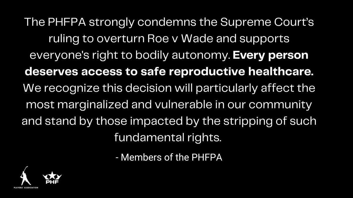 Players’ Association of the PHF tweet media