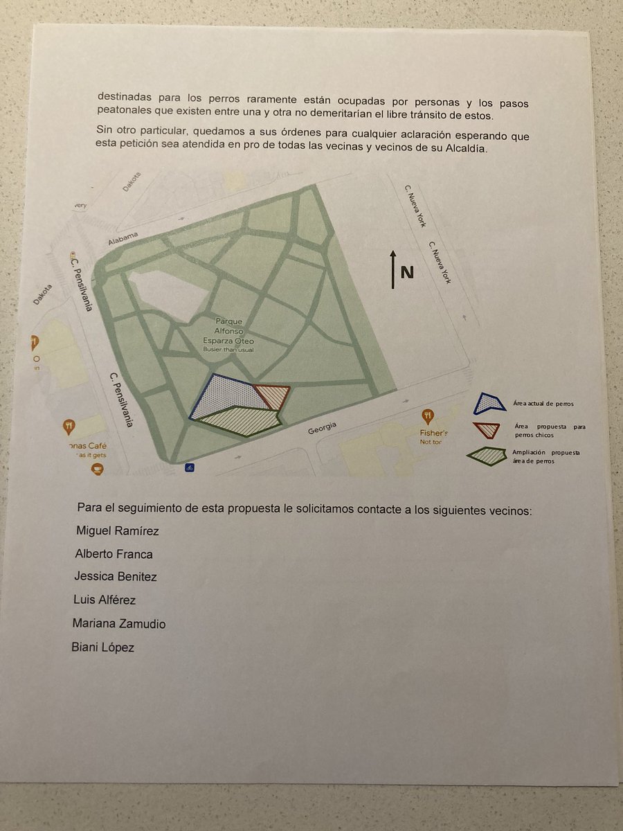 miguelrmz87's tweet photo. El día de hoy las vecinas y los vecinos de la Colonia Nápoles le hicimos llegar una solicitud con más de 300 firmas al Alcalde @STaboadaMx solicitando tener un área digna para nuestros perros. Esperamos contar con una respuesta ✔️a esta necesidad. #yocuidomiparque @PatriciaAlfaro https://t.co/NSaJNifzaE