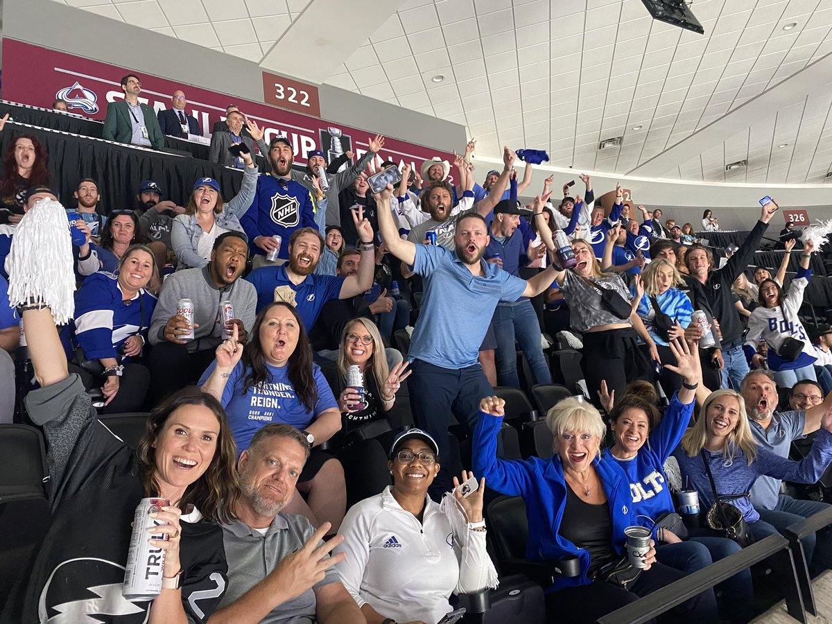 KaileyMizelle's tweet photo. I’m told Jeff Vinik, @TBLightning owner, charted a jet to send 150 @AmalieArena and Bolts employees to Game 5! 

Some of these seats in Colorado are going for around $1500!

Mr. Vinik is a world class guy and has created a world class organization! #GoBolts https://t.co/oL8qCIW3g7
