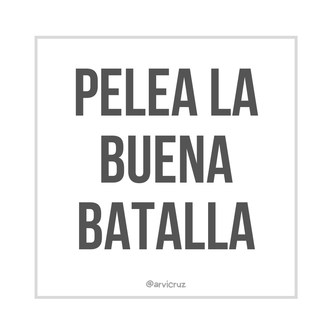 arvicruz's tweet photo. La Buena Batalla!!! https://t.co/1qKZDf63nn