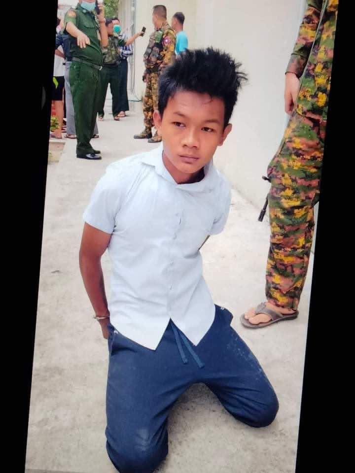 ktint2010's tweet photo. #HelpBurma: kids being arrested by Myanmar army, yesterday. https://t.co/lmKzygLwM9