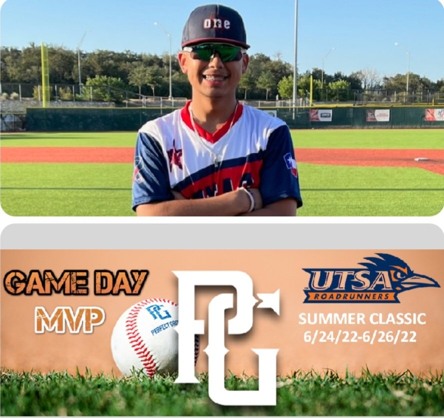 PGBA centex UTSA Summer Classic GAME DAY MVP 

Pierre Hernandez
<a href="/OneEliteTexas/">One Elite Texas</a>
School: Del Valley HS
<a href="/Texas_PG/">Perfect Game Texas</a>BA @Texas_PG