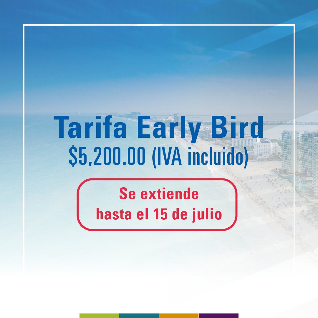 🤝¡Queremos verte en #CNIR2022! 
💥¡Aprovecha! Extendimos la tarifa EARLY BIRD para que disfrutes de los contenidos diseñados para la Industria de Reuniones de hoy. 
👉No esperes más y 📲 regístrate registro.comir.ahmreg.com
💻Más información del congreso cnir.comir.org.mx