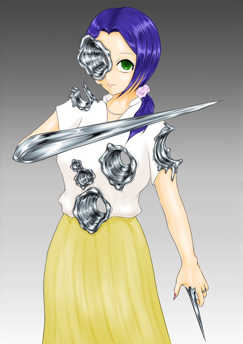 いるこ( )さんの姿に擬態した液体金属ターミネーターT-1000今回、勝手にお借りして描かせて頂きました 