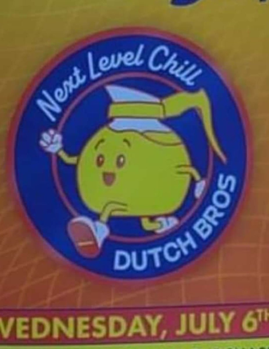 TessInWA's tweet photo. Hey @DutchBros did you ask @koolaid for permission to use their #KoolaidMan as your model for the July sticker? https://t.co/xWp33Bp2yu