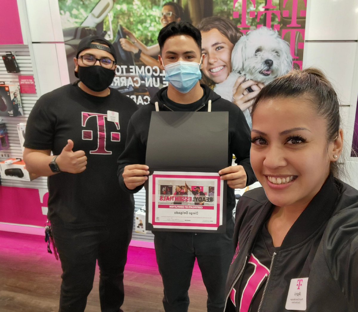 Essentials Certified! Congratulations Diego🎉  Good luck at your new store with @gq01esq 👏🏾 <a href="/tpham1300/">Tiffany P. Huang</a> @Trainer_Giselle @MagentaElena