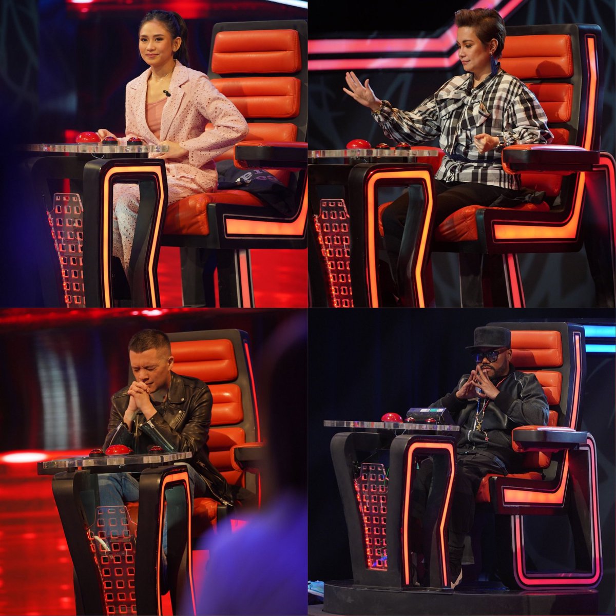 sarahgsnippets's tweet photo. This set of coaches of Philippine version of The Voice remains iconic! #SarahGeronimo #LeaSalonga #Bamboo #AplDAp https://t.co/yhNsb576lM