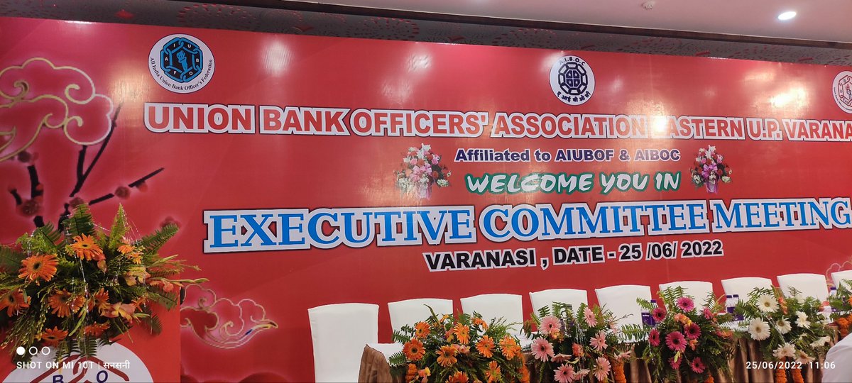 UBOAEasternUP's tweet photo. 1st #ExecutiveCommitteeMeeting of term 2022-25 of #UnionBankOfficersAssociationEasternUPVaranasi is going on.
Warm Welcome to All Executive Members!🙏
@aiubof @aiboc_in @officialAIBOC @UFBUIndia @dc400049 @Sarojku33424599 @Kaushle42932244 
#OfficersUnityZindabad #AIBOCZindabad https://t.co/0PQ8Q7rkFH
