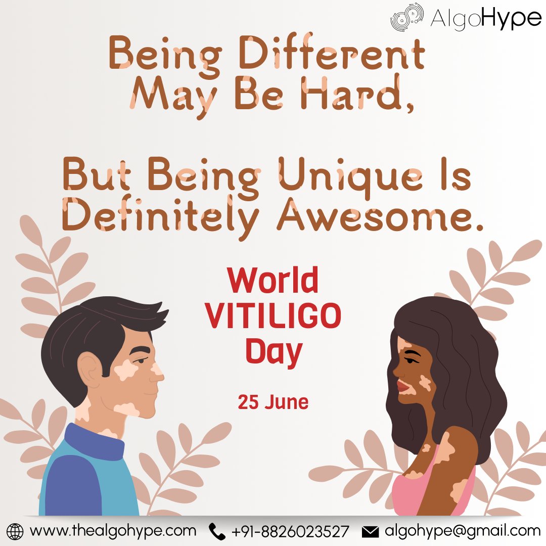 theAlgoHype's tweet image. Love yourself the way you are. You are beautiful!

#worldvitiligoday #vitiligo