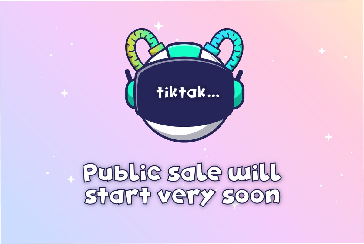 🚨Public sale starts in 6 hours 🚨

⏱ 8am EST / 12pm UTC /  2pm CEST ⏱

Check your wallets, be prepared.✅
Yesterday all WL spots were sold almost in 1 hour 🤯.
Now we have only 300 NFTs left. 

Get ready, it will be hot 🔥🔥🔥
