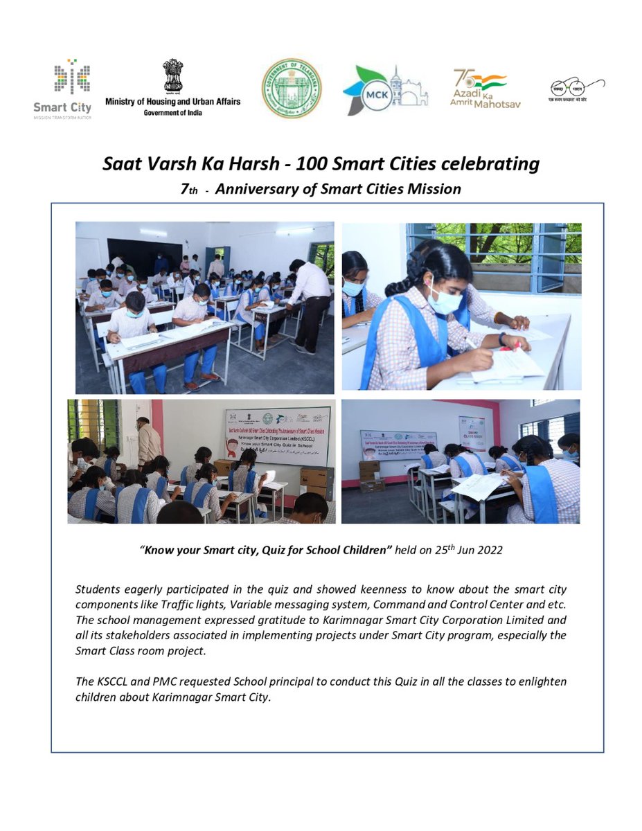 Smart city Karimnagar tweet media