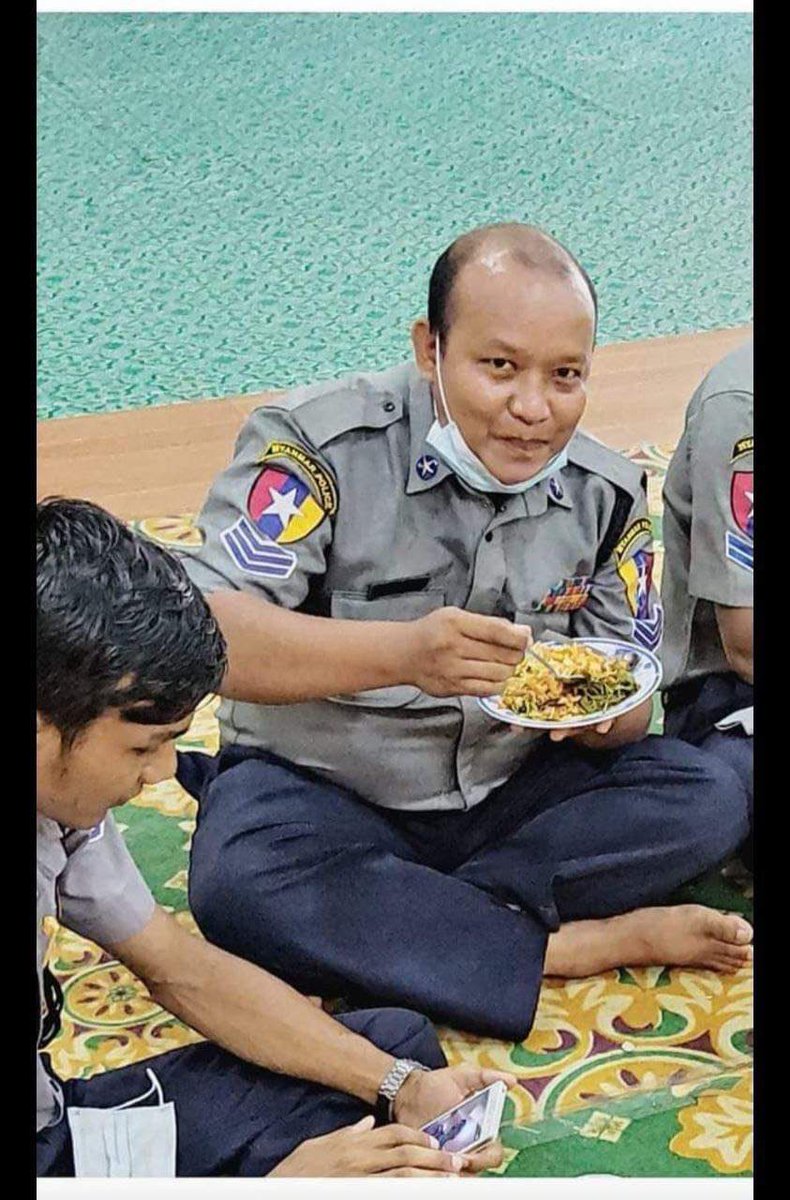 HazelybK's tweet photo. A police sergeant Ko ZinOo who sent a birthday wish to State Counsellor Aung San Suu Kyi was arrested by the junta army following the pro-military lobbyist – Han Nyein Oo’s call on the junta army to arrest him. #2022Jun25Coup #WhatsHappeningInMyanmar https://t.co/PId1I9jY2G