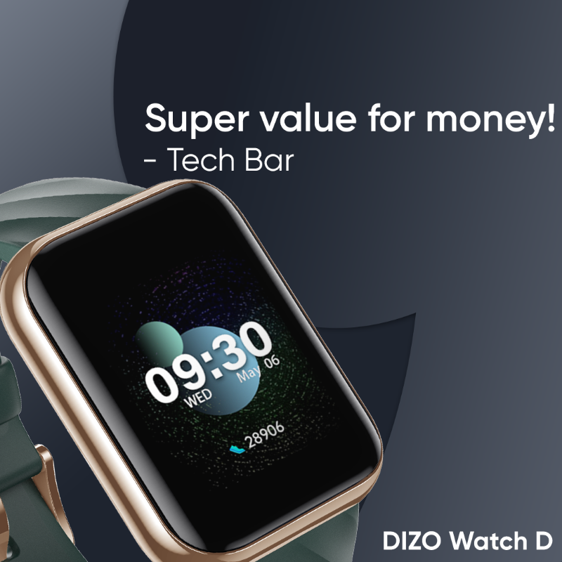 DIZOTech's tweet photo. What makes #DIZOWatchD a top-class, premium smartwatch? ⌚

Know it from @MySmartPrice, @TechBar and @gizmogyaan

Buy yours from the next sale on 27th June, 12 PM on @flipkart.

Hit Notify Me at https://t.co/S1vOQ0tDXm 

#TimeToGoBig #BiggestDisplay #DIZO #BeDifferent