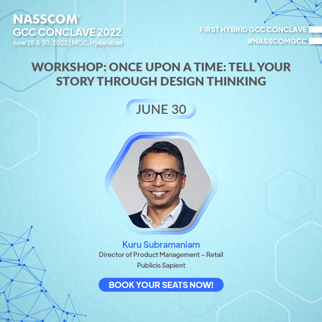 NasscomEvents's tweet photo. Is there good design without good storytelling?

Join Kuru Subramaniam, @PublicisSapient for a workshop at the first hybrid #NASSCOMGCC Conclave for answers. Register now!

🗓️ 30 June 2022 | HICC, Hyderabad
🖱 https://t.co/YcfqPvwYc9

#nasscomevents #12thNASSCOMGCC #designideas https://t.co/s3MnHzqNMl