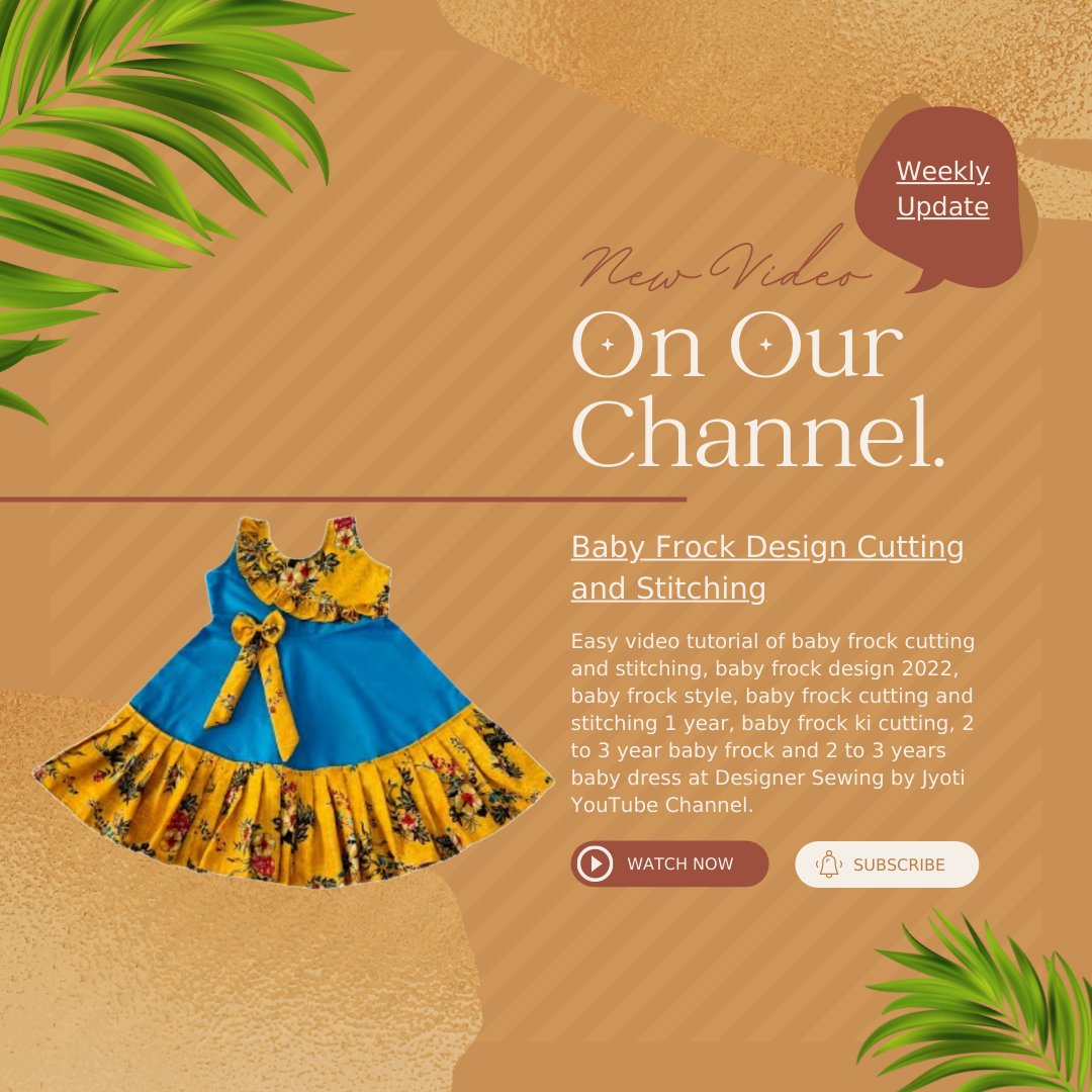 SewingJyoti's tweet photo. Baby Frock Design Cutting and Stitching
https://t.co/MWaBUdLz5v 

Easy video tutorial of baby frock cutting and stitching, baby frock cutting, at Designer Sewing by Jyoti YouTube Channel.

#beautifulbabyfrock
#3yearbabyfrock
#2yearbabygirldress
#designdress
#Babyfrockdesign https://t.co/xB9JxZWSPG