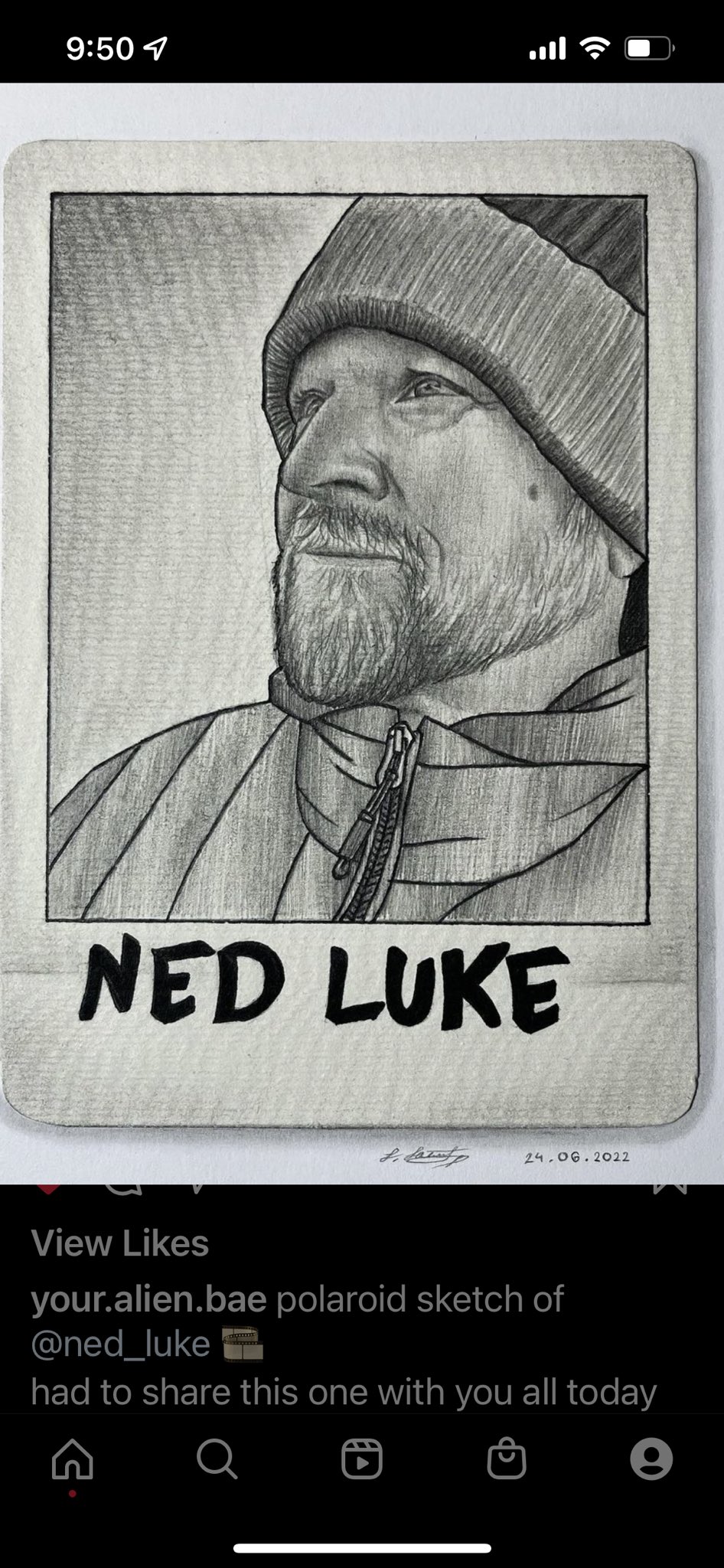 Ned Luke on Twitter "New fan art by the incredible _youralienbae so
