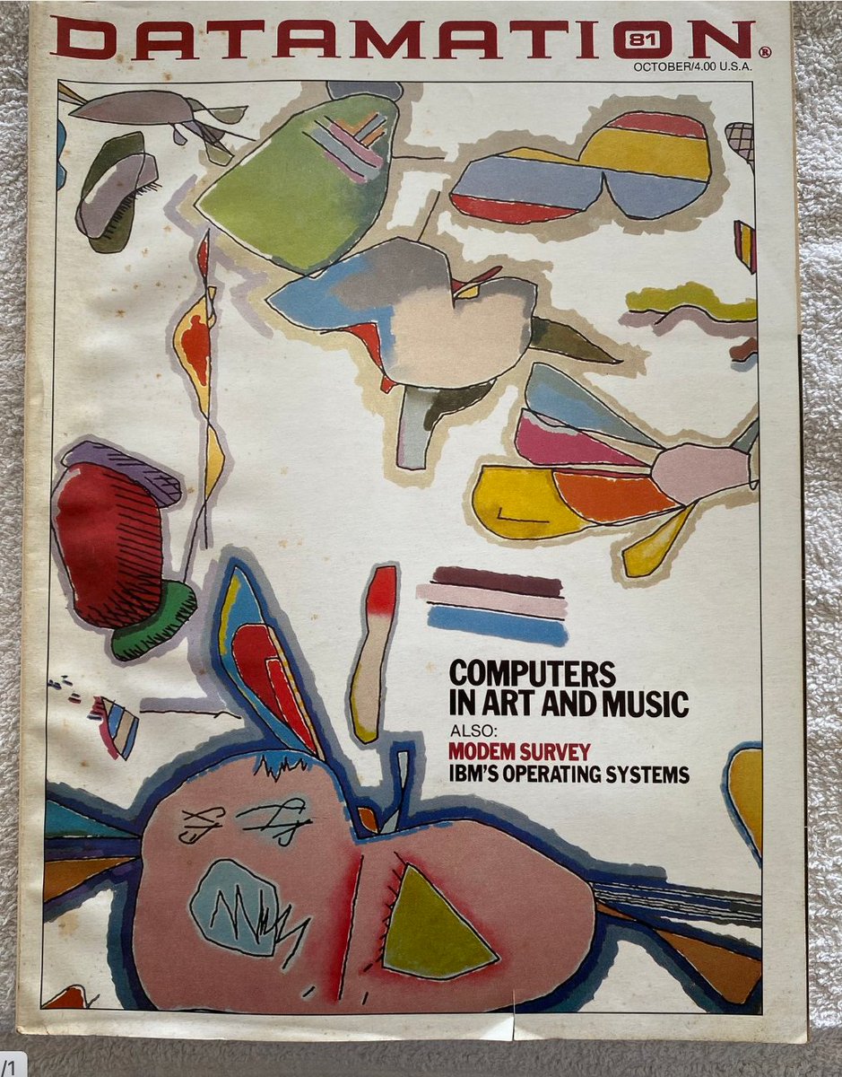 TobyWalsh's tweet photo. Cosmopolitan should do its homework. The world's first AI generated magazine cover was made by Harold Cohen's Aaron program over 40 years ago! @PatrickKulp  https://t.co/rsJTdhcaA6 via @Adweek https://t.co/wrxjWIjXGX