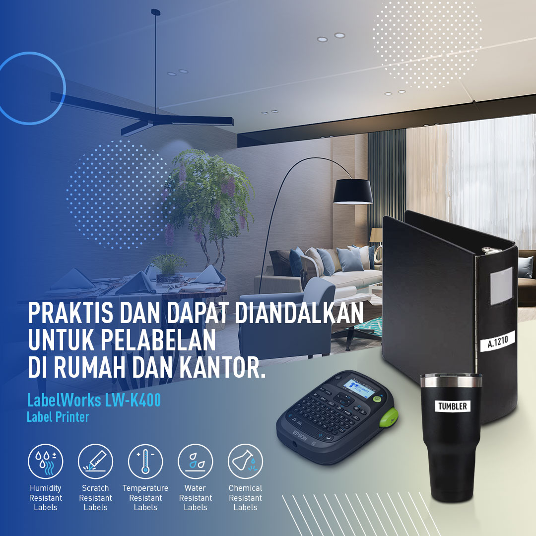 EpsonIndonesia's tweet photo. Dengan qwerty keyboard dan backlit LCD, #printerlabel Epson #LabelWorks LW-K400 memudahkan Anda mencetak label di mana saja dan kapan saja. Praktis dan dapat diandalkan untuk pelabelan di rumah dan kantor.
Pembelian online: https://t.co/2MNkDp9RX7
#cetaklabel https://t.co/2mTwEAKCZH