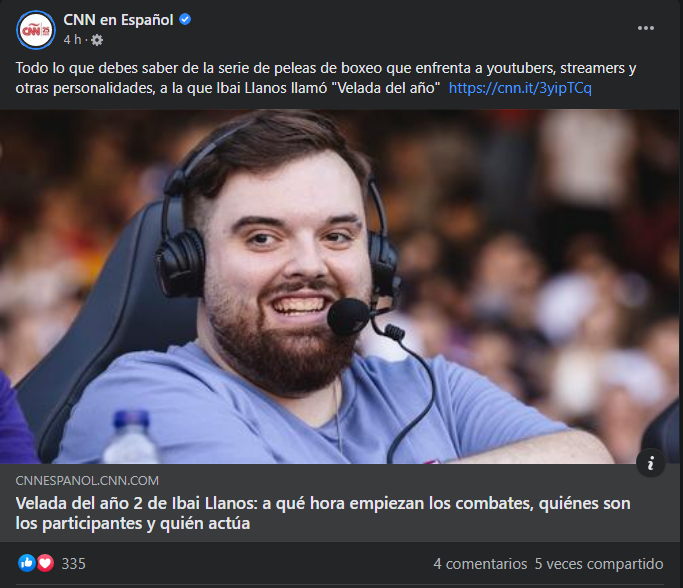 Sgior6's tweet photo. @IbaiLlanos #laveladadelaño2 esta tan pegada que hasta CNN la publica, ibai lo hizo otra vez https://t.co/uBAOiwEDbu