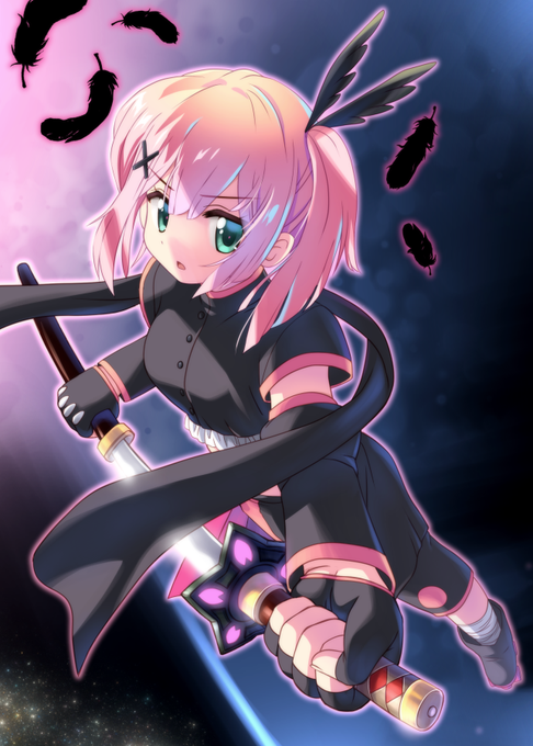 たまには真面目な桃のイラストなど…
忍者みたいでこれはこれで好き。
刀はでっち上げ、背景は異次元をイメージして適当に。

#まちカドまぞく 