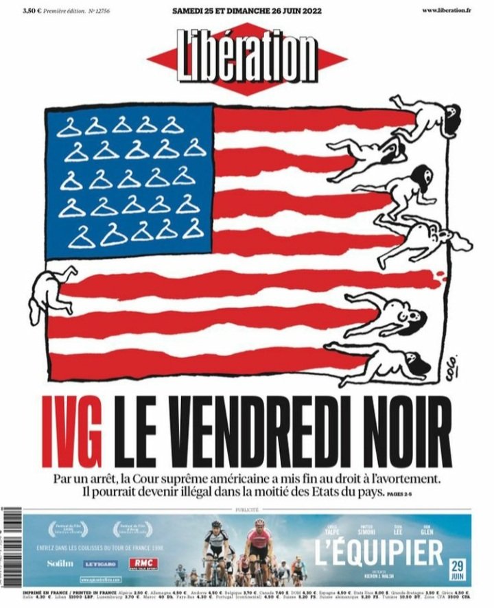 Tremenda la portada de Libération.