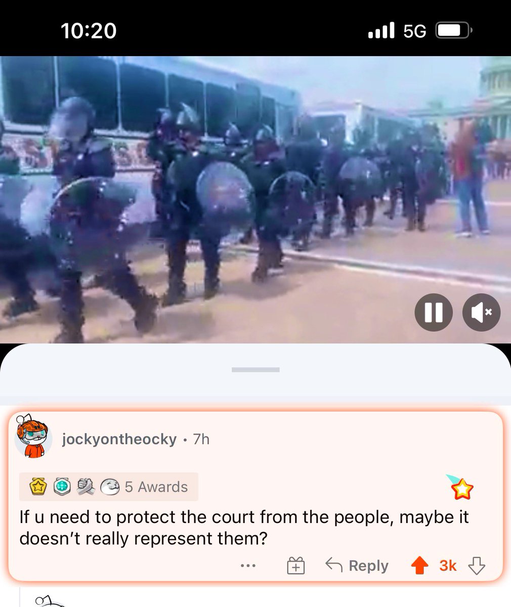 “If u need to protect the court from the people, maybe it doesn’t really represent them?” US Capital Police arrive in full gear.