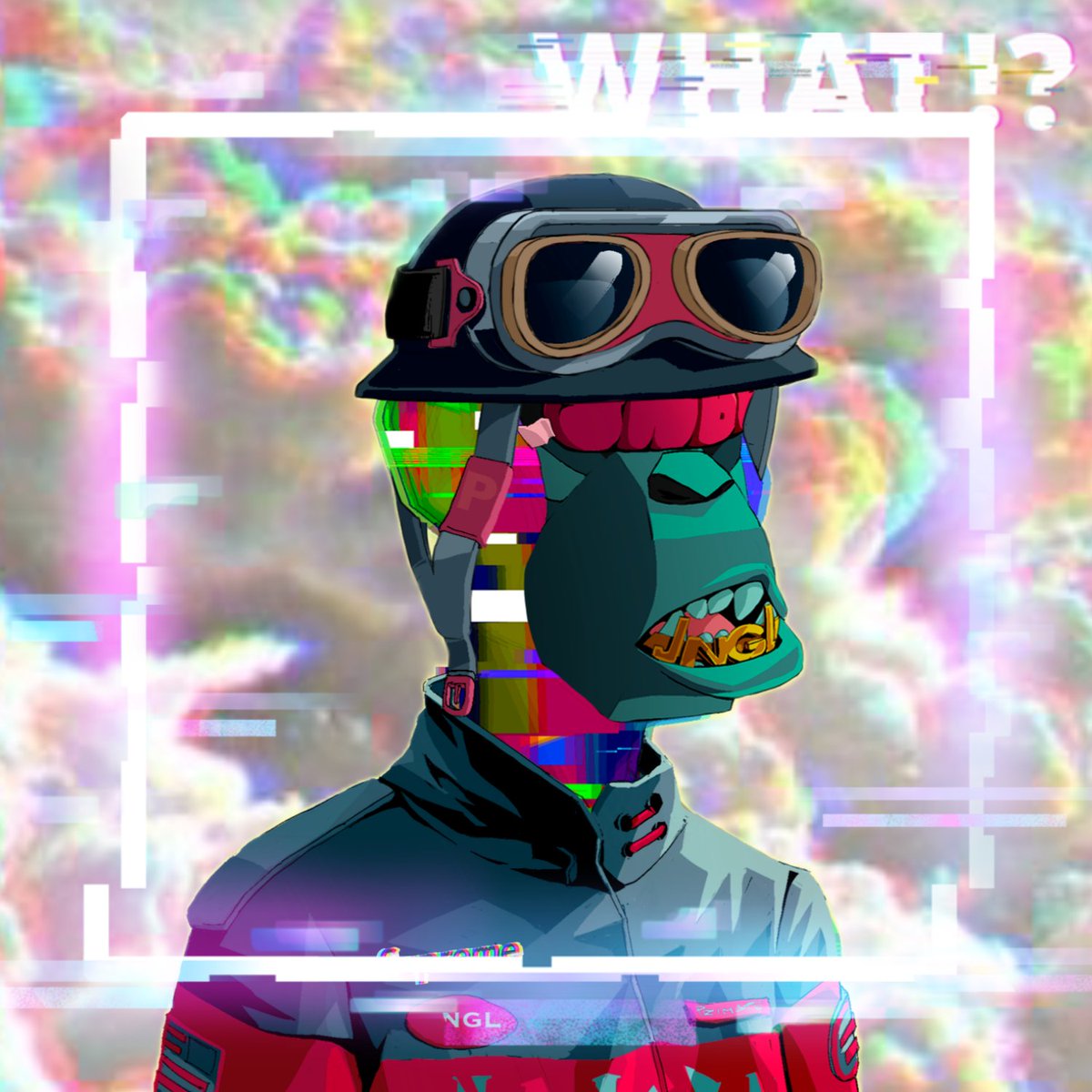 Jstpansy's tweet photo. Glitched out!! #JNGL #glitchgang #glitch_mode @Primatesnft https://t.co/1JJgrrd8w9