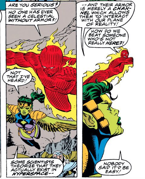 dano_cosmic's tweet photo. @MaximilanMarvel Only a few examples I found talking about what is inside #Celestial armor.
✨
#FantasticFour #400 (Vol. 1,1995)
W-#TomDeFalco,A-#PaulRyan,I-#DannyBulanadi,C-#JohnKalisz,L-#JimNovak
✨
#Eternals Annual #1 (Vol. 4, 2009)
W-#FredVanLente,A-#RascalAlixe,C-#BradAnderson,L-#EdDukeshire https://t.co/GRf8OlgrMe
