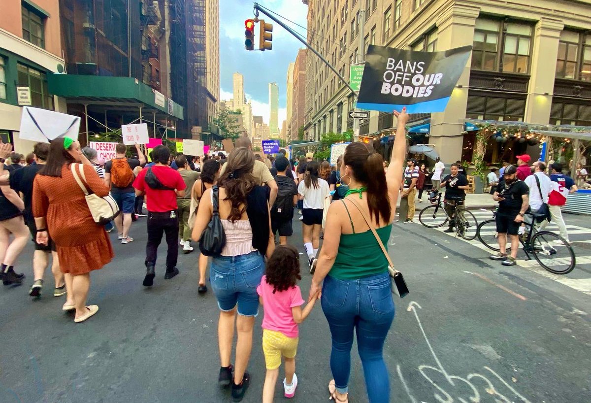 CatalinaCruzNY's tweet photo. If and when to have children is a personal decision and the church and the courts should have no say. It is a healthcare choice between me and my doctor. Today is a declaration of war against our rights and we are fighting back back. We can’t afford to give up. #MyBodyMyChoice https://t.co/6V2ueSft9t