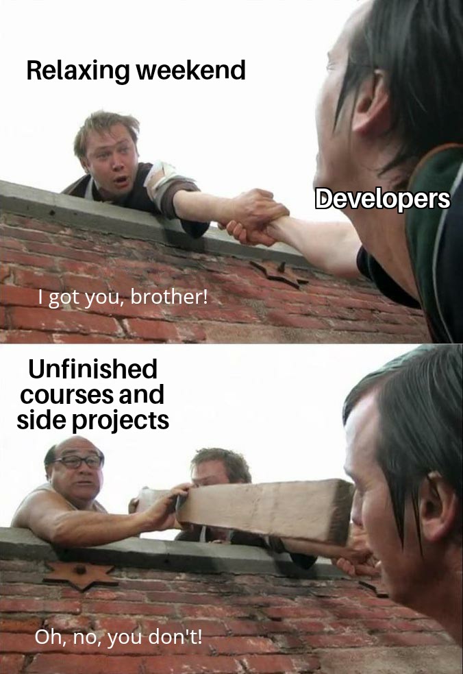 Abh1navv's tweet photo. Good morning developers 🌻 What's the plan this weekend? https://t.co/ndSsAnHKql