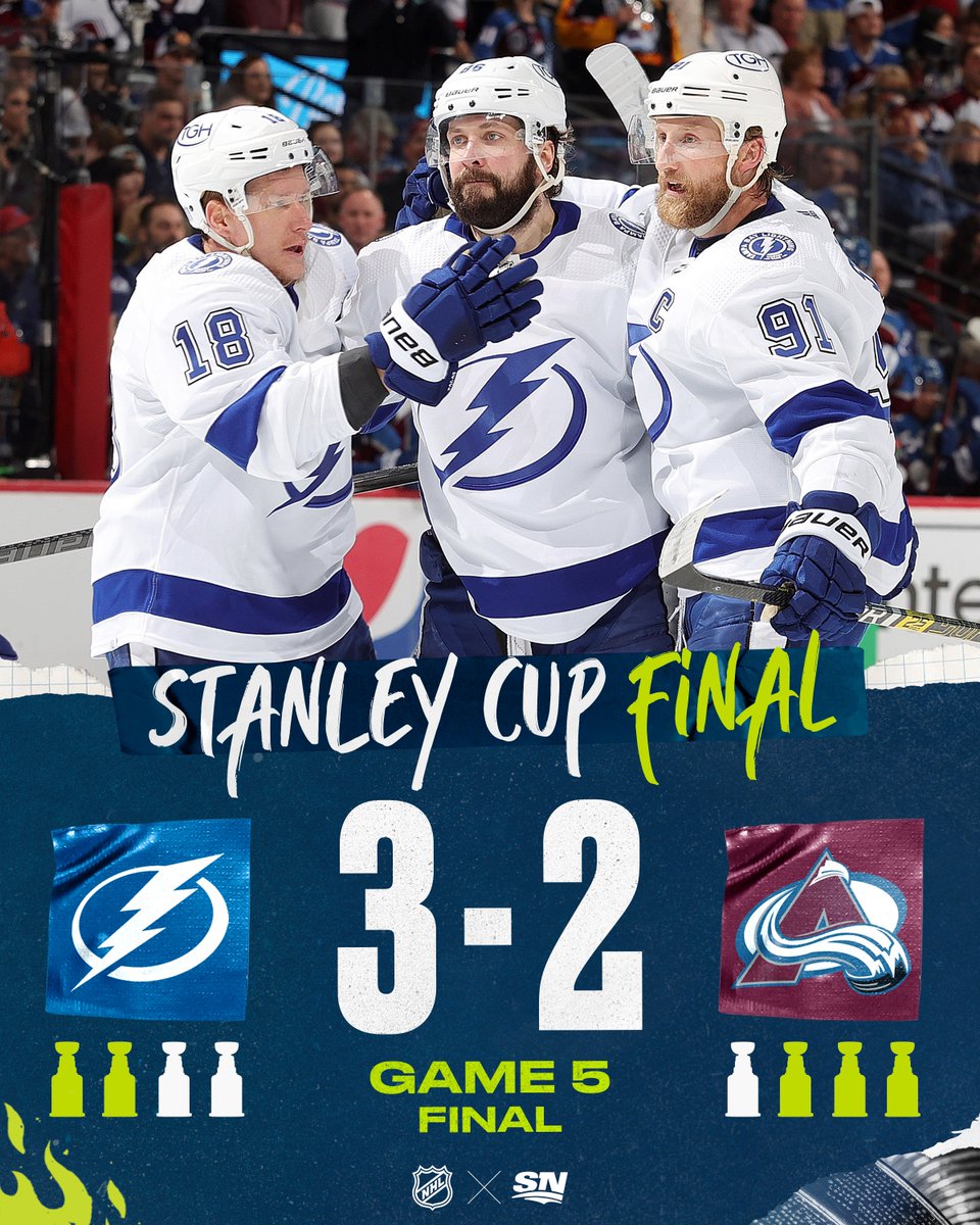 Sportsnet's tweet photo. The @TBLightning stay alive and will force a Game 6! ⚡️

#StanleyCup | #GoBolts https://t.co/vKpo8EIjaL