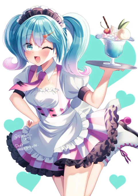 カフェメイド初音ミク💖完成🍹 