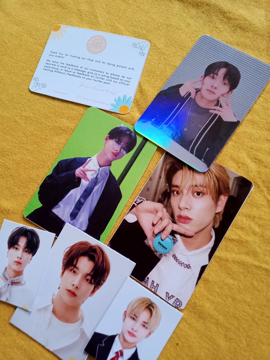 after 3 months of waiting, my heeyunki finally came home ! 🥹 thank you so much @DaisiesInSeoul for packing them well <3 although nayupi ng kunti yung box pero ayos naman ang lahat ^^ thank u din sa mga poging freebies! 'til our next transaction !! <3
#DSeoul_Feedbacks
