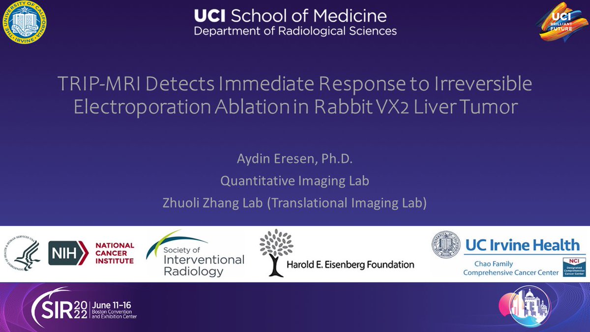 These abstracts were also accepted and recently presented at the Society of Interventional Radiology Conference.