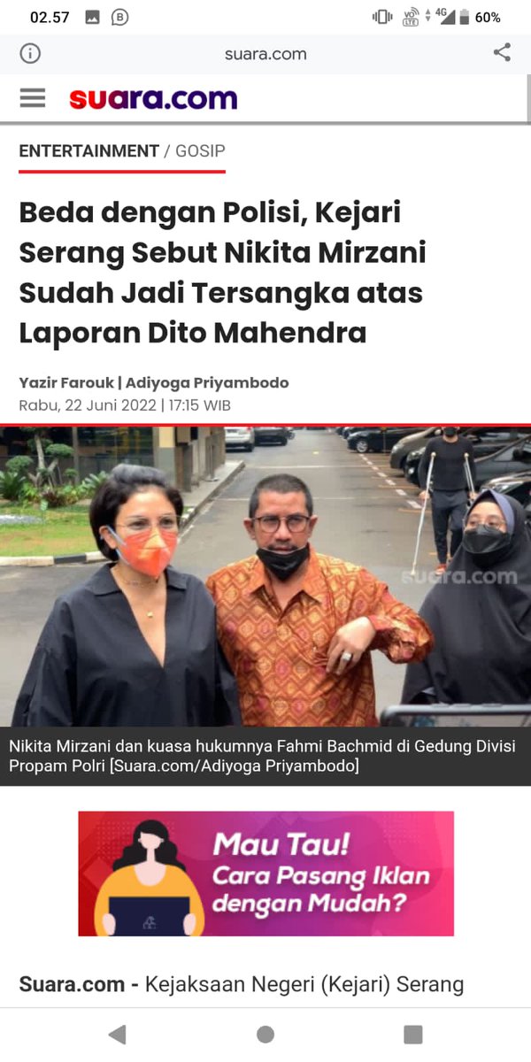 Marchha0's tweet photo. Udah dong Mbk Nikita Mirzani yang buat masalahnya agar tidak dituduh tersangka terus #NikitaTersangka. https://t.co/nOXaWk5Uye