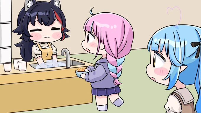 オフで会ったあくたんが可愛すぎて母性を感じてしまうラミィ

 #LamyArt #あくあーと #みおーん絵 