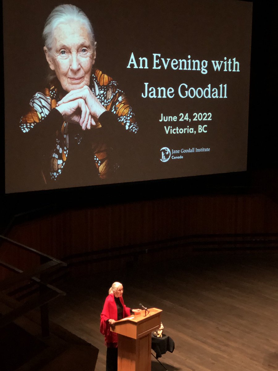 Always amazing to hear Jane Goodall speak. Such an inspiration. @JaneGoodallCAN