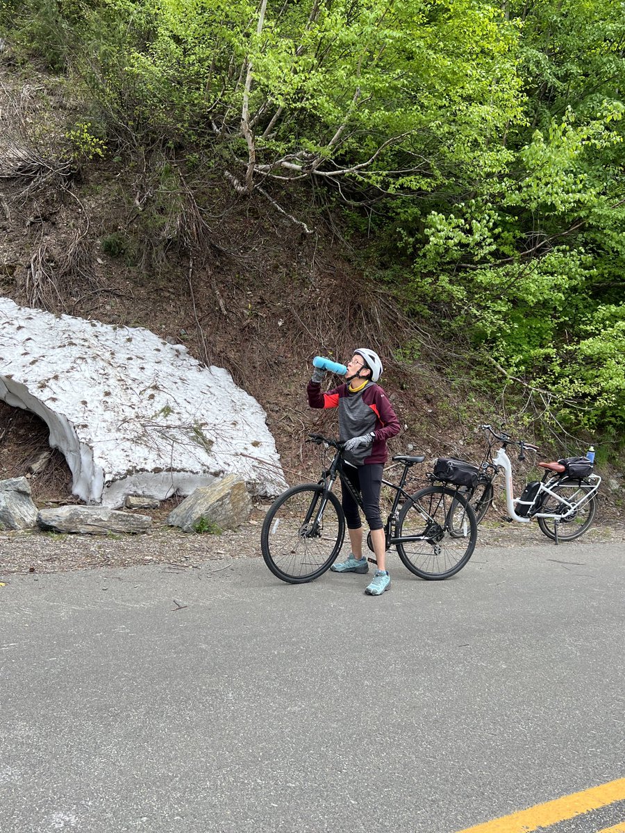 Going to the Sun Road, and I did not have one of those cheating electric bikes!