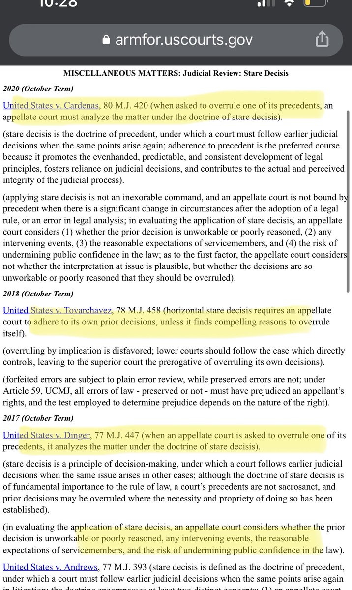 johnwither8's tweet photo. @Le__Joo @BearfootCowboy @jackie1028_ Yes there are factors that are considered when applying stare decisis. Some of those factors are workability, precedent reasoning, intervening events, etc…
When applying stare decisis the court deemed the precedent as poorly reasoned. https://t.co/ltw8mvl4rE
