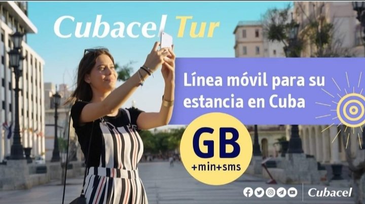 Una buena opción para el Turista que visite nuestro país. #CubacelTur,#CubaInformatiza,#Holguín.<a href="/FelixManuel91/">Felix</a>,<a href="/DarquirisC/">Darquiris Sánchez Castro</a>,<a href="/HildaAriasP/">Hilda Arias ❤️🇨🇺</a>