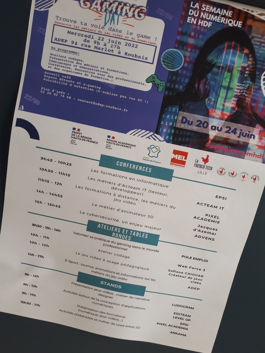 Succès pour cette 1er Édition du #gaming Day à #Roubaix !! Prés d'une centaine de #gamers , des conférences, échanges, ateliers 👍👍👍 Merci  <a href="/adeproubaix/">ADEP de Roubaix</a> <a href="/SeverineDelong/">Delong Severine</a>! Replay l'an prochain ?  😉😊