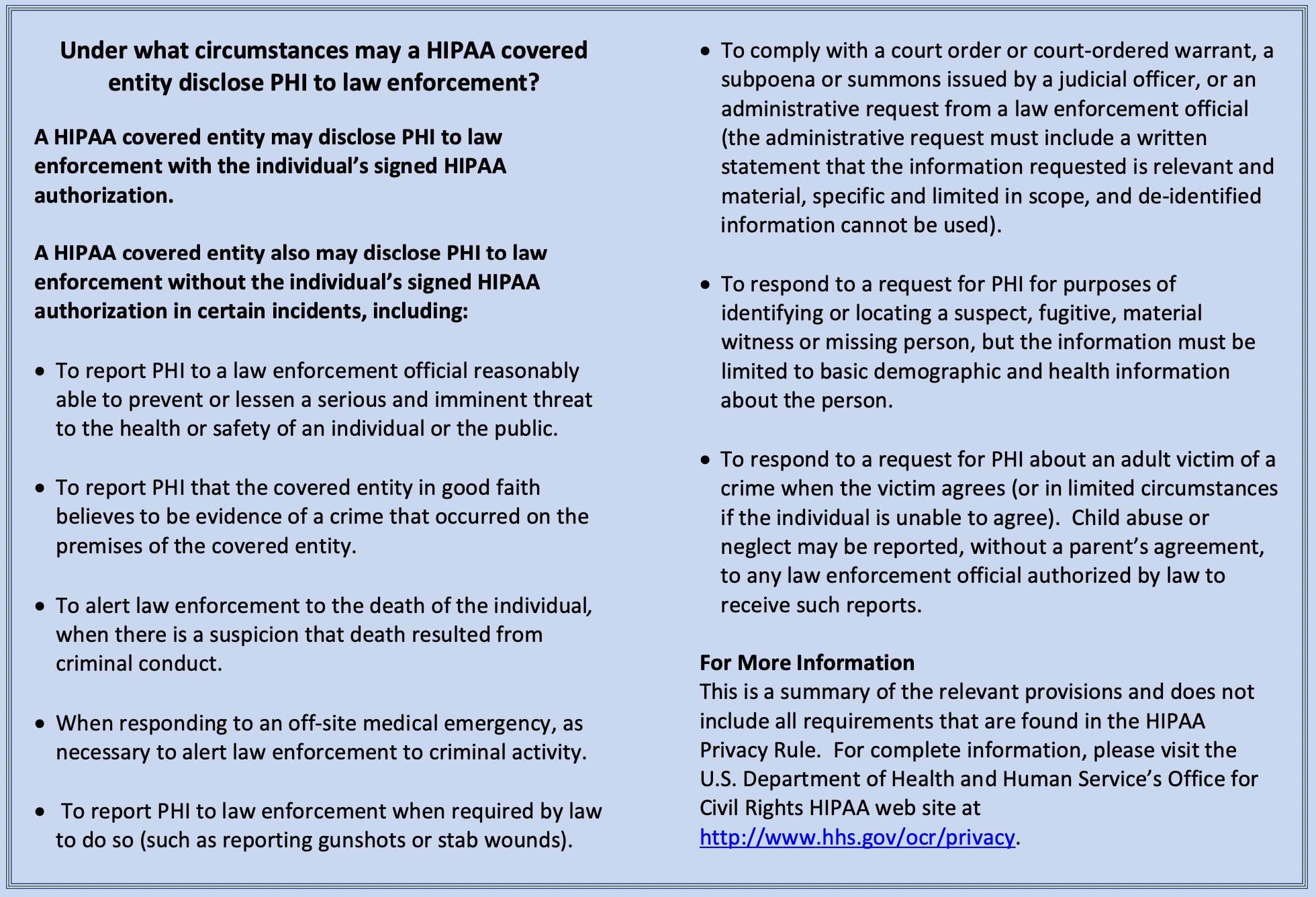 What is the HIPAA Enforcement Rule?