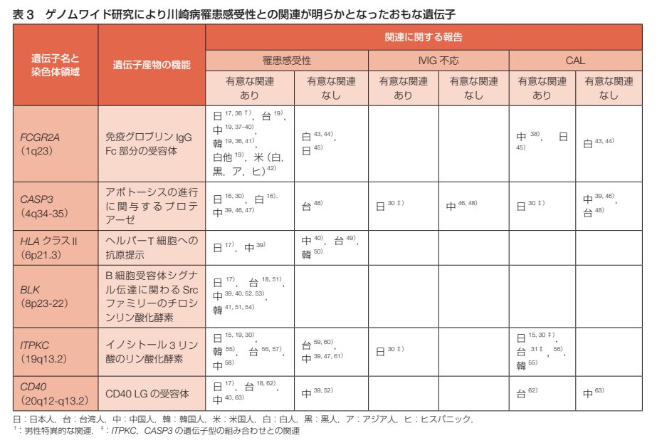 JSKD02054035's tweet photo. 川崎病の遺伝子的素因など #JCSE 
日本循環器学会ガイドライン
`川崎病心臓血管後遺症の診断と治療に関する ガイドライン` でも触れられてるのじゃ😀
https://t.co/61lTwIDhxu

#川崎病 #kawasakidisease https://t.co/z9YfhRWmjv