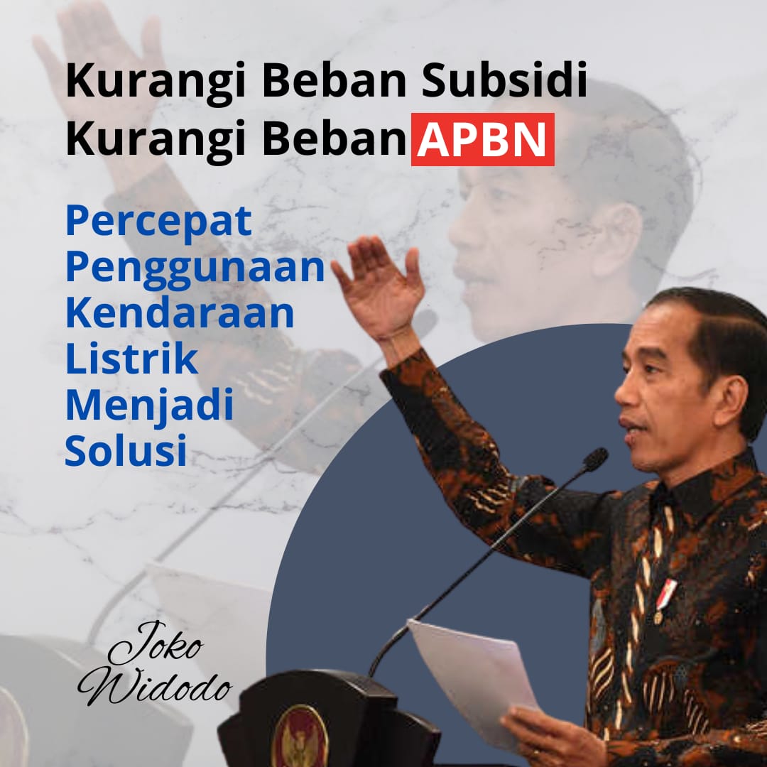 Menjadikan kendaraan listrik sebagai solusi terbaik untuk kurangi beban subsidi dan beban APBN. 
#SwasembadaEnergi