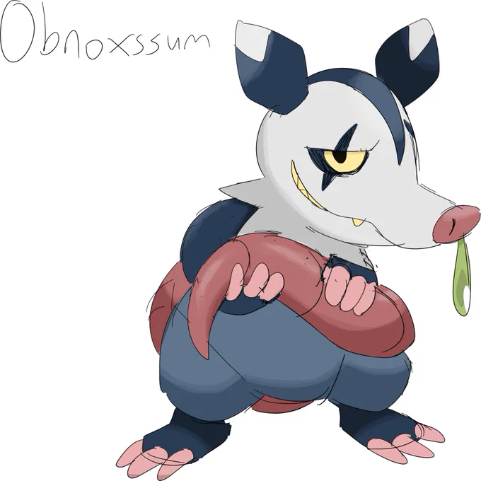 Made an opossum pokemon. 