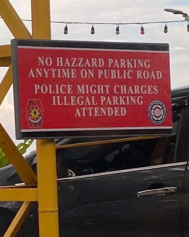 But I parking car legally so you does not charges me, opiser ser.
