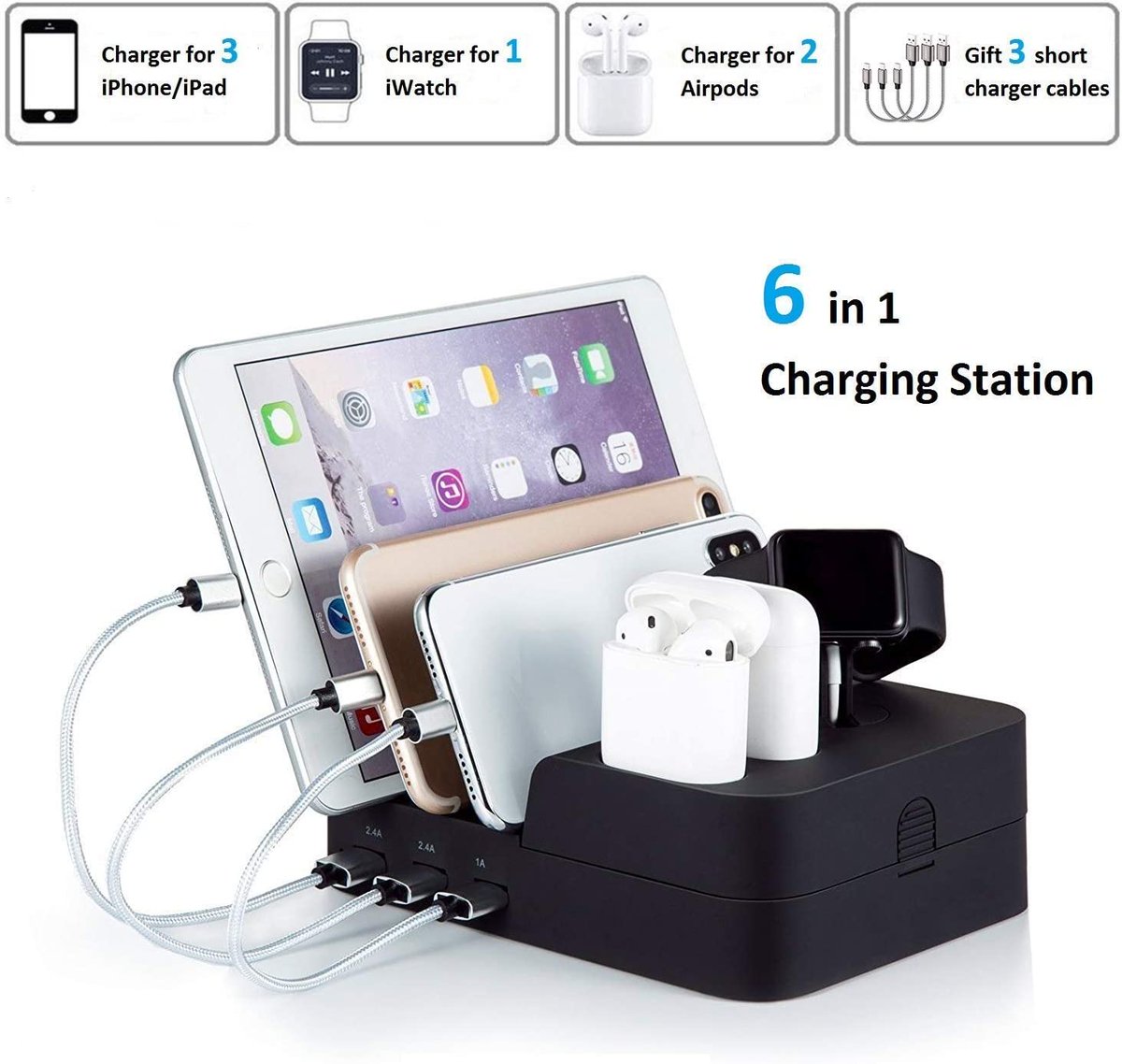 C$44.99 - #FreeShipping | Here&amp;#39;s a deal that&amp;#39;s going to make your summer fun!  KeyEntre 6 Port USB Charging Station Multi #KeyEntre       👉        #sharious  #canadianbestseller  #canada #usa #product #Charger  #Charging  #CS01 . 