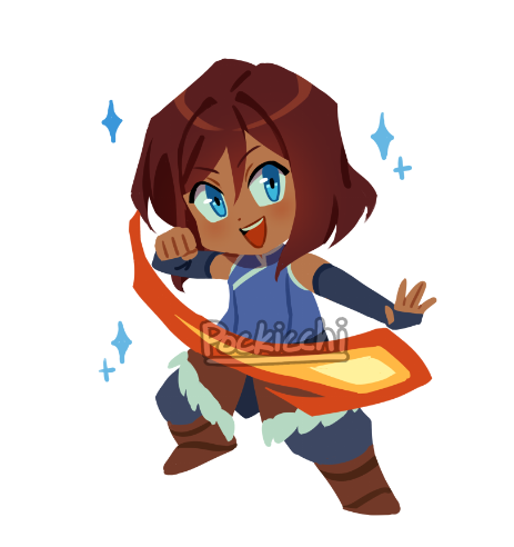 a tiny korra !!!! 💙 