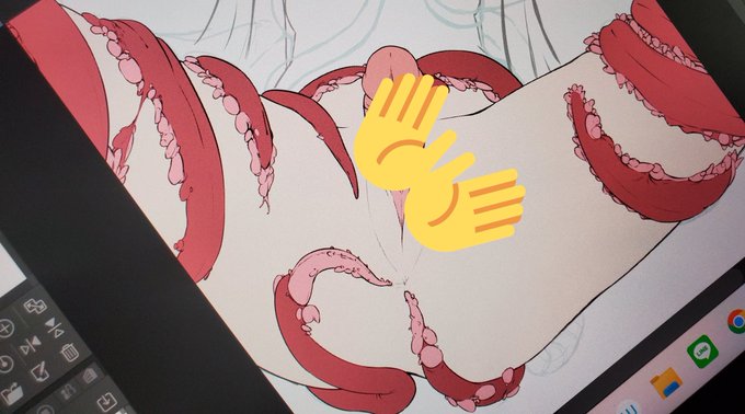 ふたなり触手責めというやつ…。 